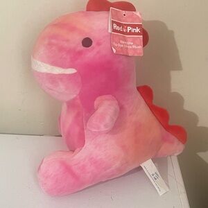 🩷❤️🩷Valentines Stuffed Animal Red and Pink Tie-Dye Dinosaur Plush